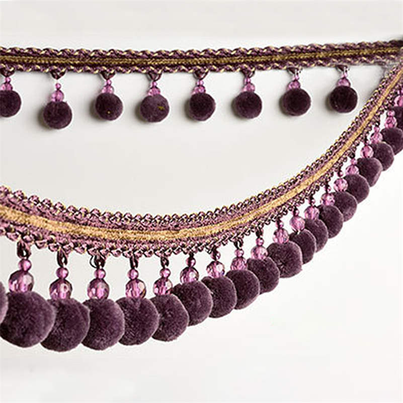 1M Pom Pom Bobble Trim Fringe Gordijn Naaien Sofa Kwastje Ballen Rand Kralen Lint Bobble Rand Bekleding Ambachten: 7