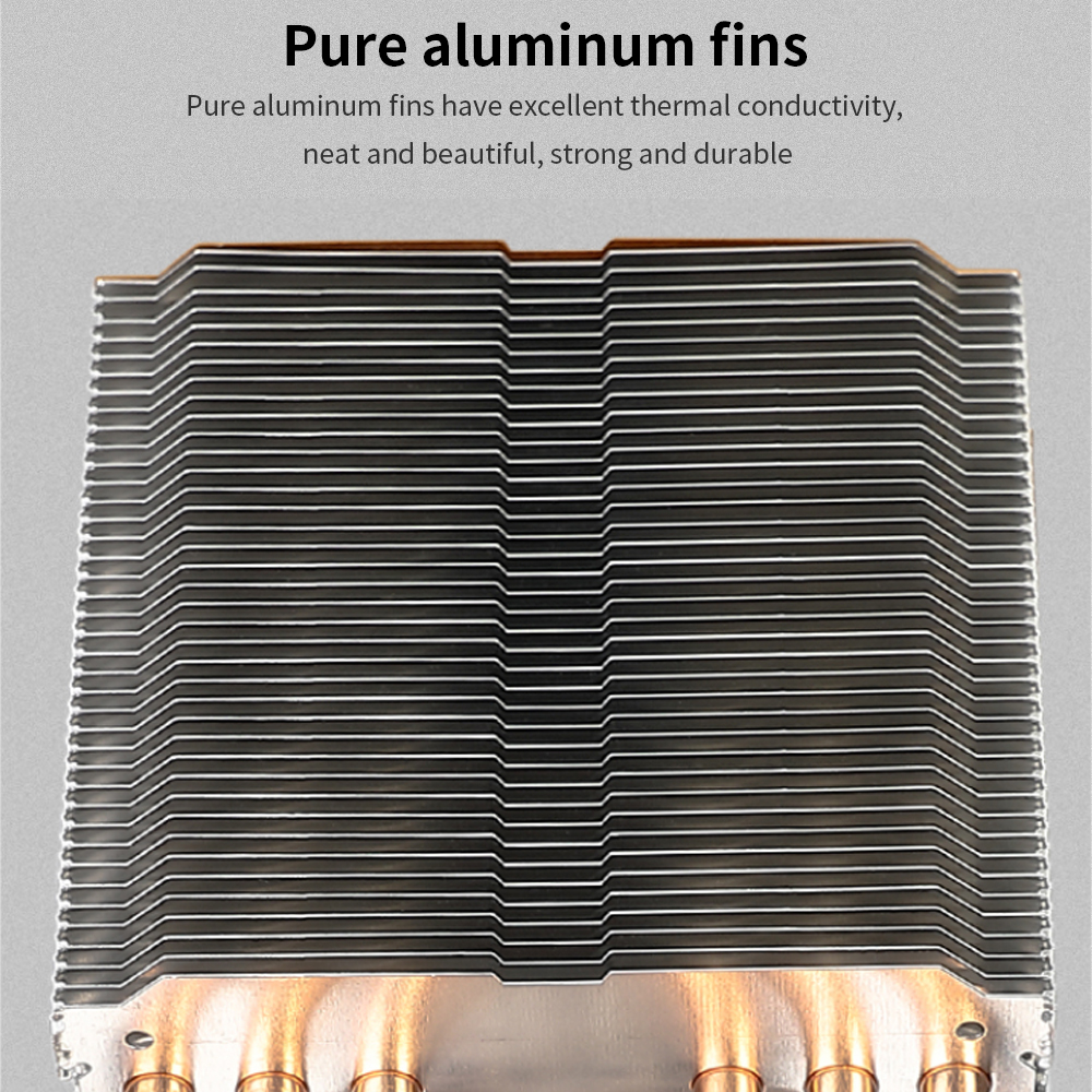 TISHRIC 6 Heat Pipes RGB 4 Pin PWM CPU Cooler Fan Radiator CPU Cooling Fan For AM3/15x/x99 Processor Cooler