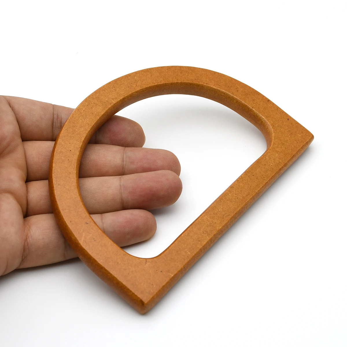 1 st träväskhandtag handväska väskram d-ring form ersättning gör-det-själv väskdelar tillbehör: Antik zink