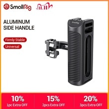 SmallRig Aluminum Universal Side Handle For Camera Cage Featuring Two 1/4" Thread Holes With 18mm Distance On The Side 2425