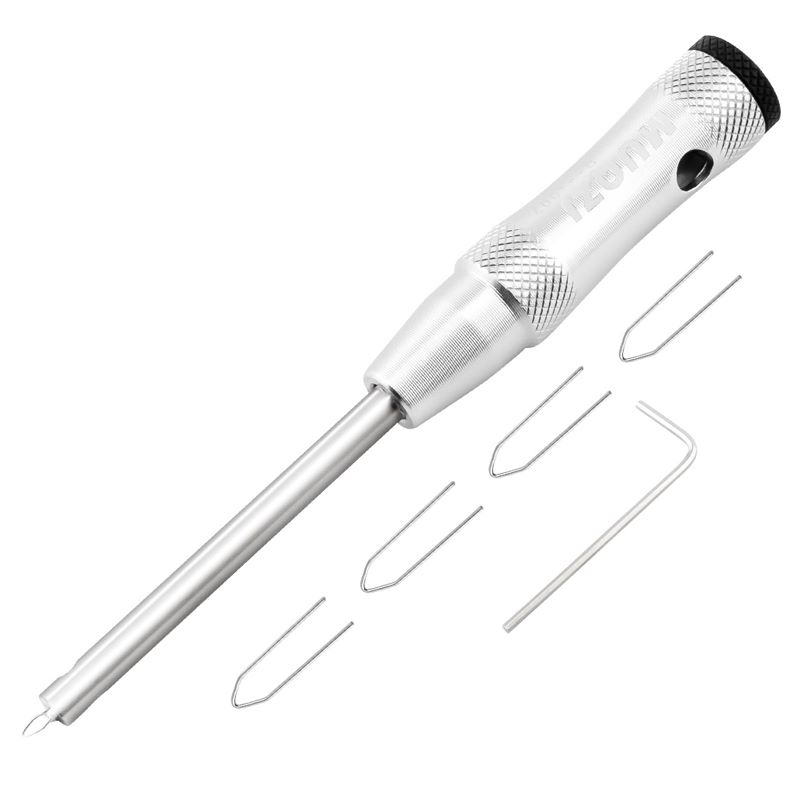 MUQZI-Herramienta de controlador de pezón de radios para bicicleta de montaña, llave de instalación de extracción de pezón, herramienta de inserción de pezón de radios de bicicleta: Gris