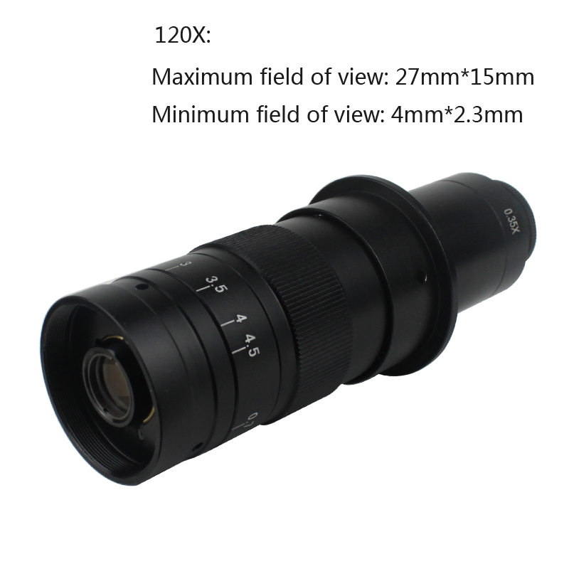 180x 120x 300x zoom c-mount-objektiv mikroskop barlow hjelpeobjektiv for hdmi usb industrivideomikroskopkamera