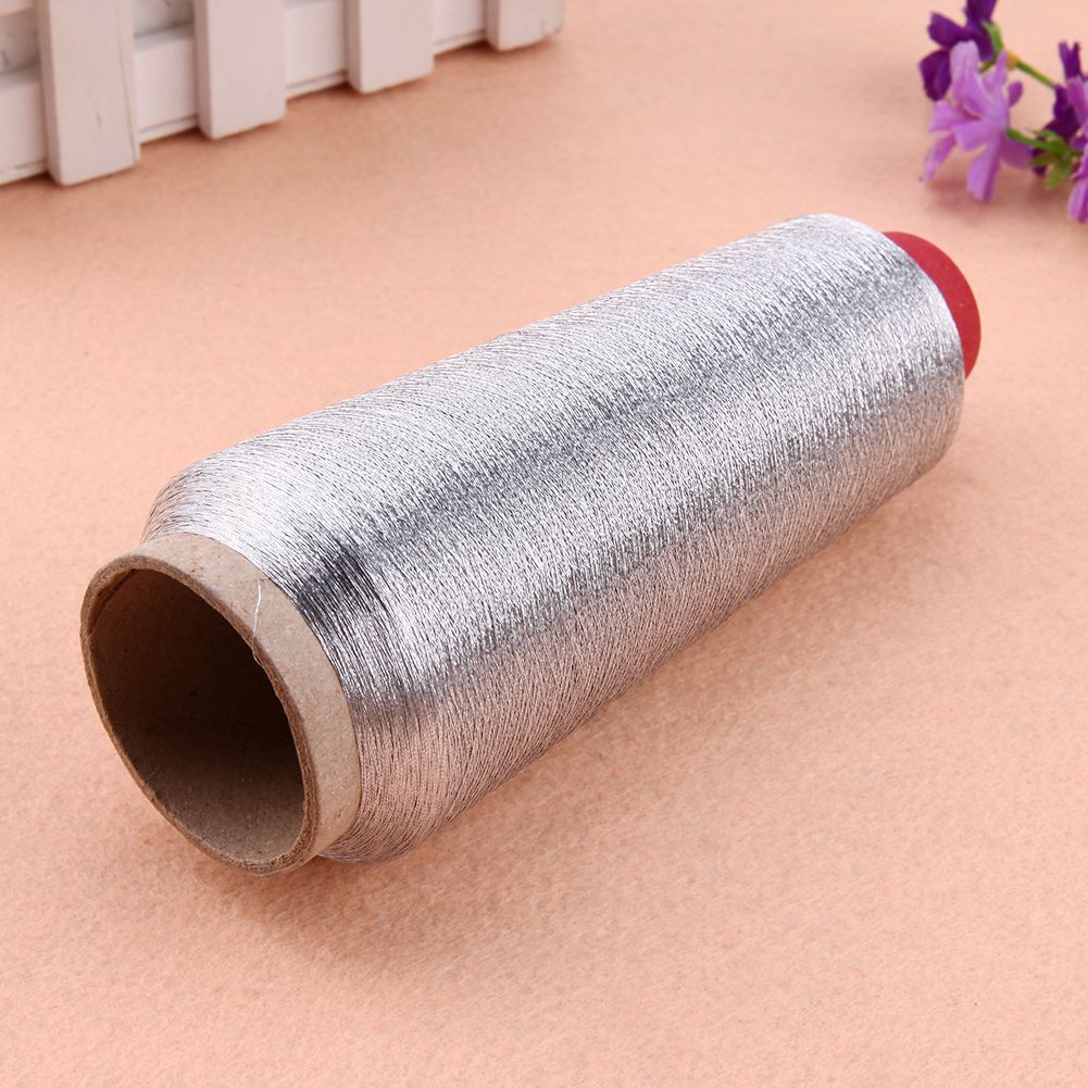 Computer Cross-stitch Embroidery Threads 3000M Sewing Thread Line Textile Metallic Yarn Woven Embroidery Line Silver