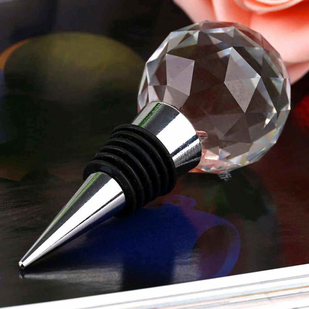 Useful Glass Wine Stopper Home Red Wine Collection Vacuum Glass Bottle Cap Seale Reusable Wine Stoppers For Wedding