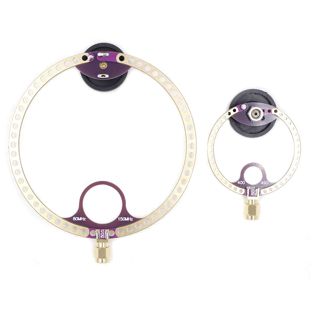 2pcs Circular Antenna UV UHF + VHF FM Donut Antenna 400M-470MHz 80M-150MHz Mini Loop Antenna for HFDY Malahiteam DSP DSP2