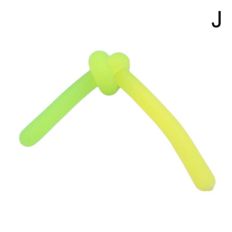 Kinder Erwachsene TPR Seil Dekompression Spielzeug Leucht String Nudel Zappeln Autismus Vent Elastische Stress Stretch Anti Spielzeug String O2Y6: Luminous yellow