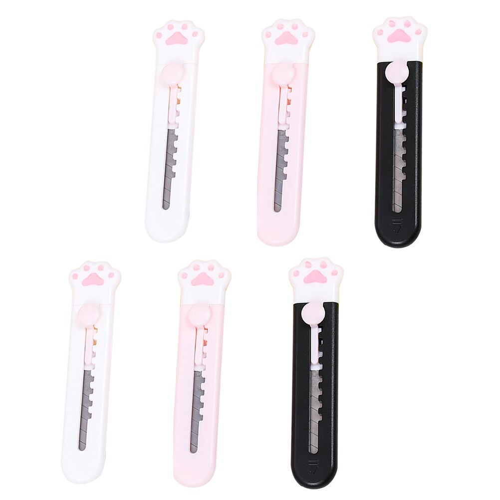 6Pcs Multi-function Box Cutter Portable Box Opener Plastic Utility Cutters Office Supplies