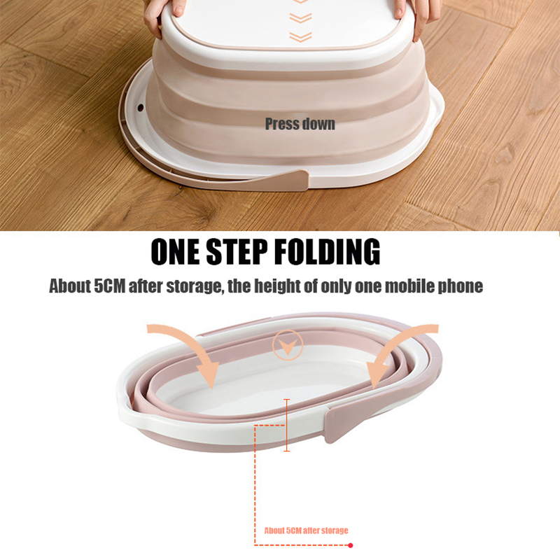 Folding Camping Buckets Plastic Liquid Wash Car Collapsible Water Foldable Portable Sink Household Cleaning Tools Accessories