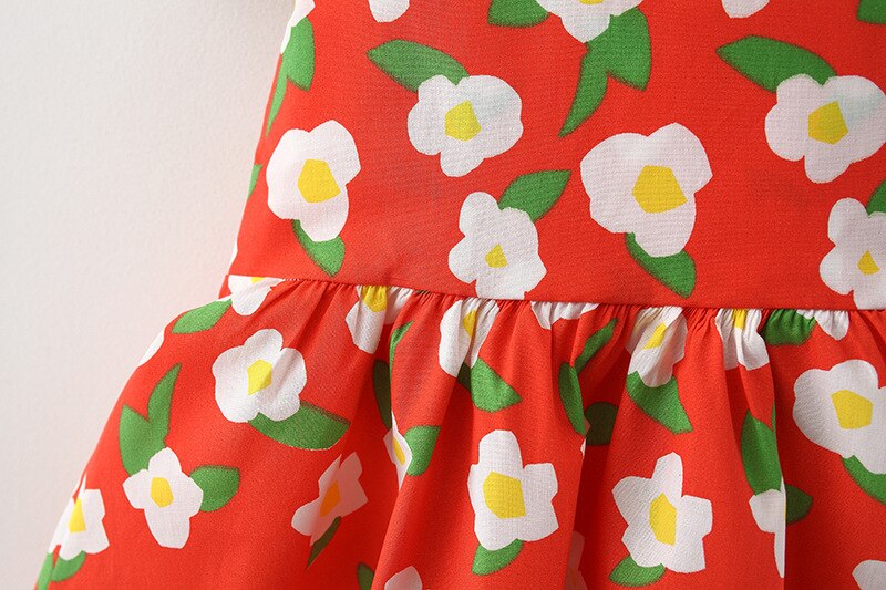 LZH-vestido de princesa para niñas, ropa infantil con tirantes, estampado de , 1-2-3-4 años, verano 2022
