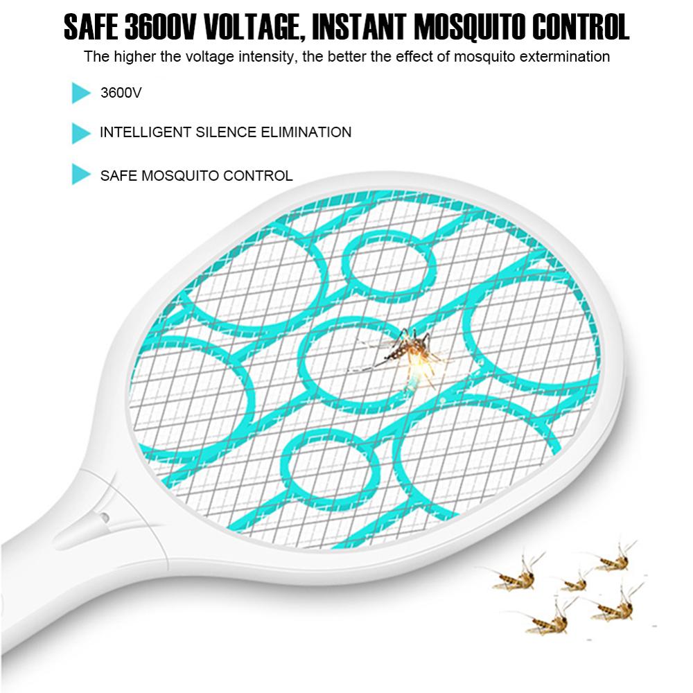 1 stk sommer trådløs batteri strøm elektrisk flue mygg smekker bug zapper racket insekter killer hjem bug zappere