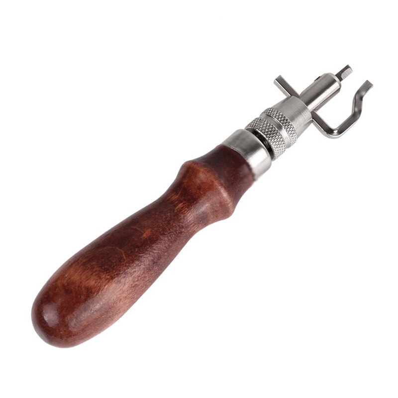 Multifunktion hårt läder räfflor 5 st fräs trähandtag grävmaskin ritskärning justerbar kant lokaliserare läder carving