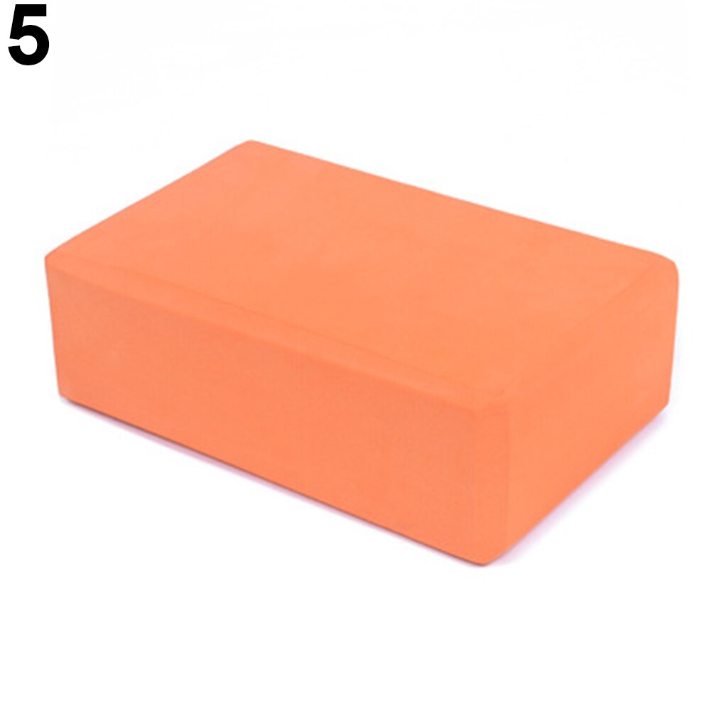 Bloques de Yoga apoyos espuma ladrillo ayuda para el estiramiento gimnasio Pilates Yoga bloque ejercicio actividad física deporte espuma EVA ladrillo: Naranja
