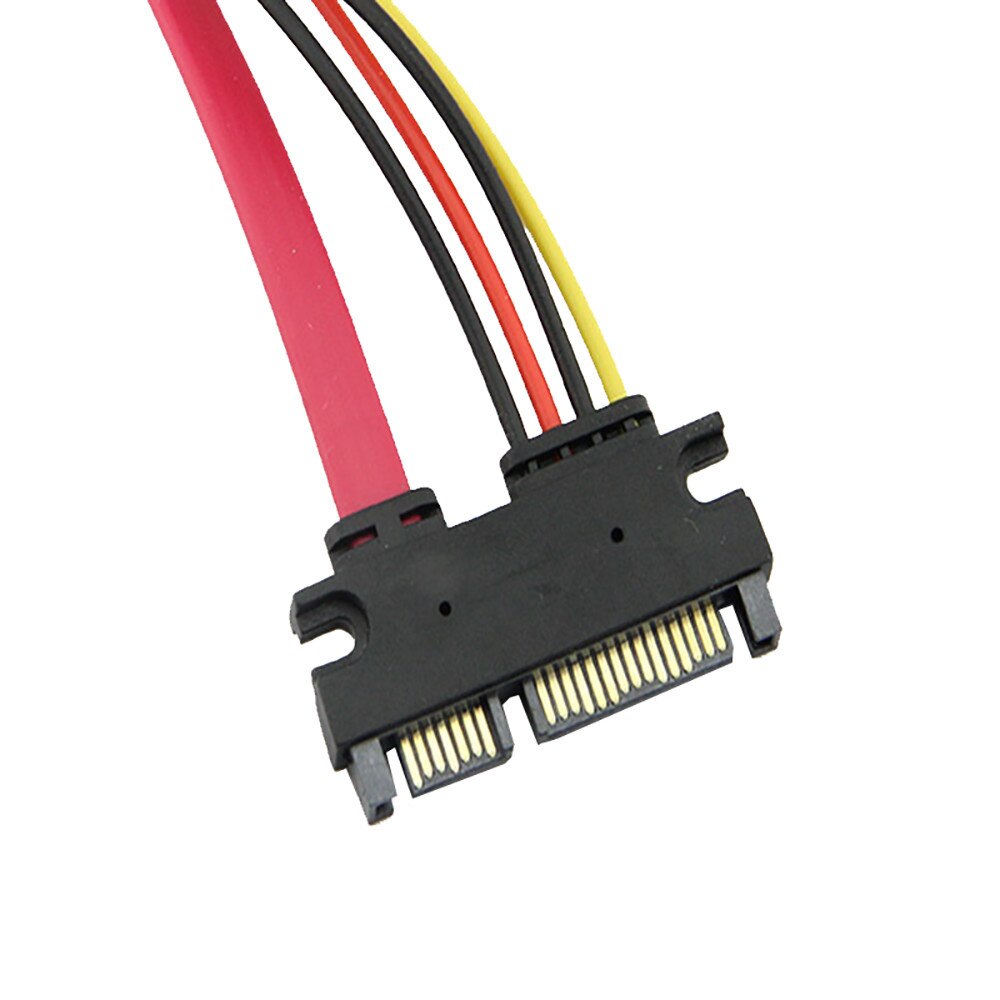30cm 15+7 Pin SATA HDD Extension Cable Data & Power Male to Female #T3