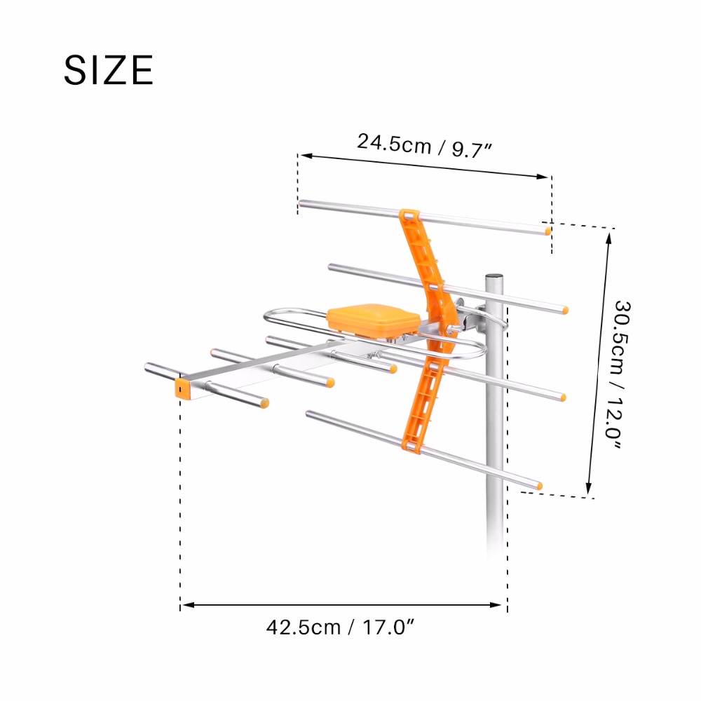 HD Digital Outdoor TV Antenna High Gain HDTV Antenna For DVBT2 HDTV ISDBT High Gain Strong Signal Outdoor TV Antenna