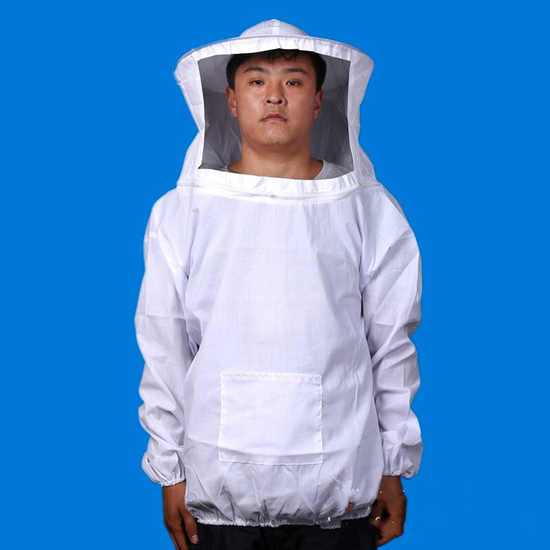 White anti bee suit anti bee suit anti bee suit anti bee coat without trousers anti bee coat camouflage anti bee coat 100%: WHITE