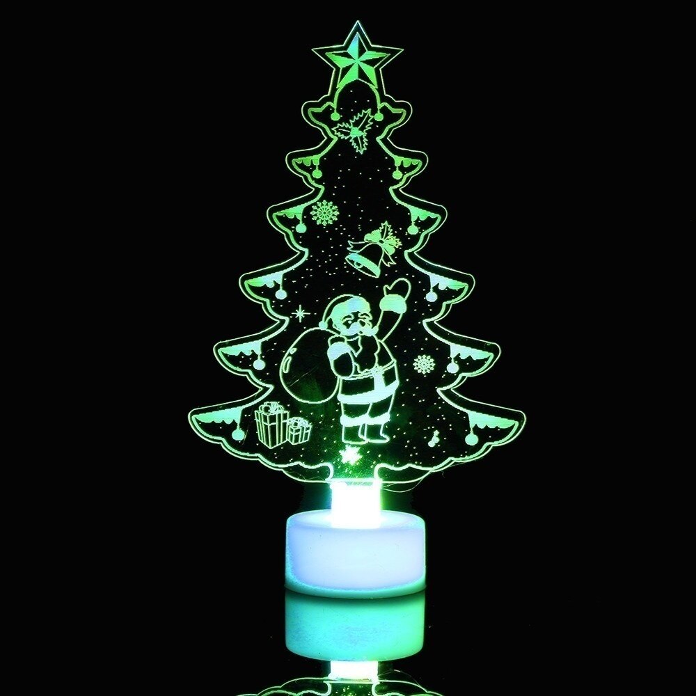 Led färgbyte mini julgran julgran familj matbord fest dekoration charm perfekt färgglada lampor