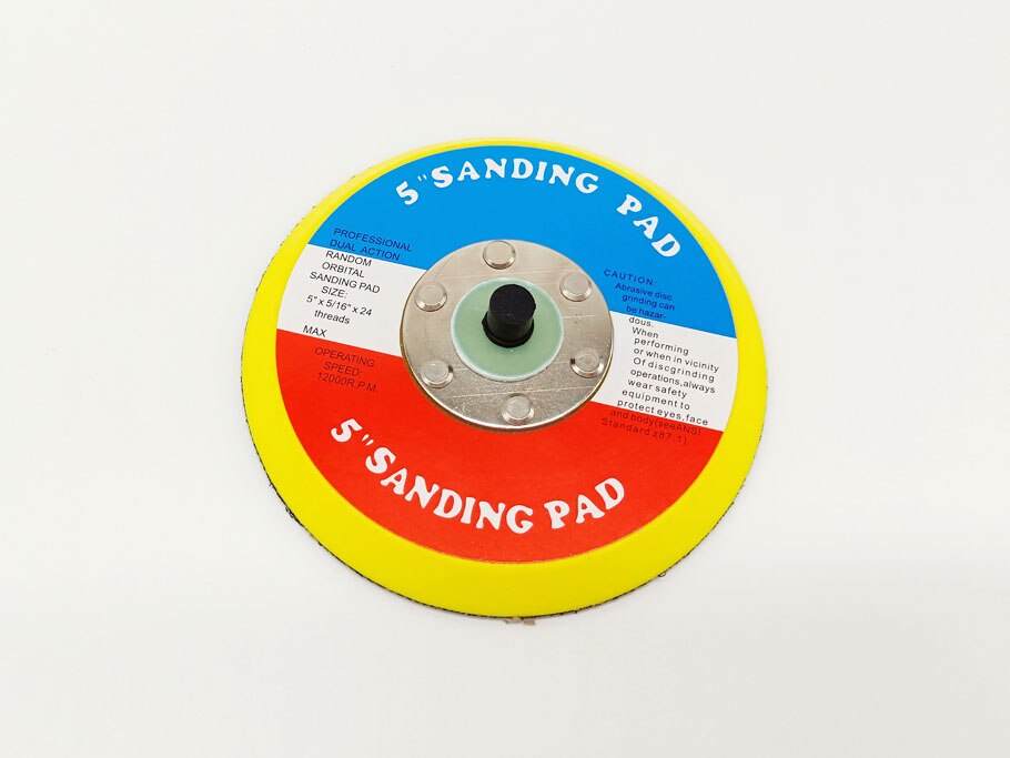 Backer Backing Plate Pad 5inch/6inch Hook&amp;Loop Sanding DISC For Air Sander Car Polisher Buffing: 5in M-5-16 no hole