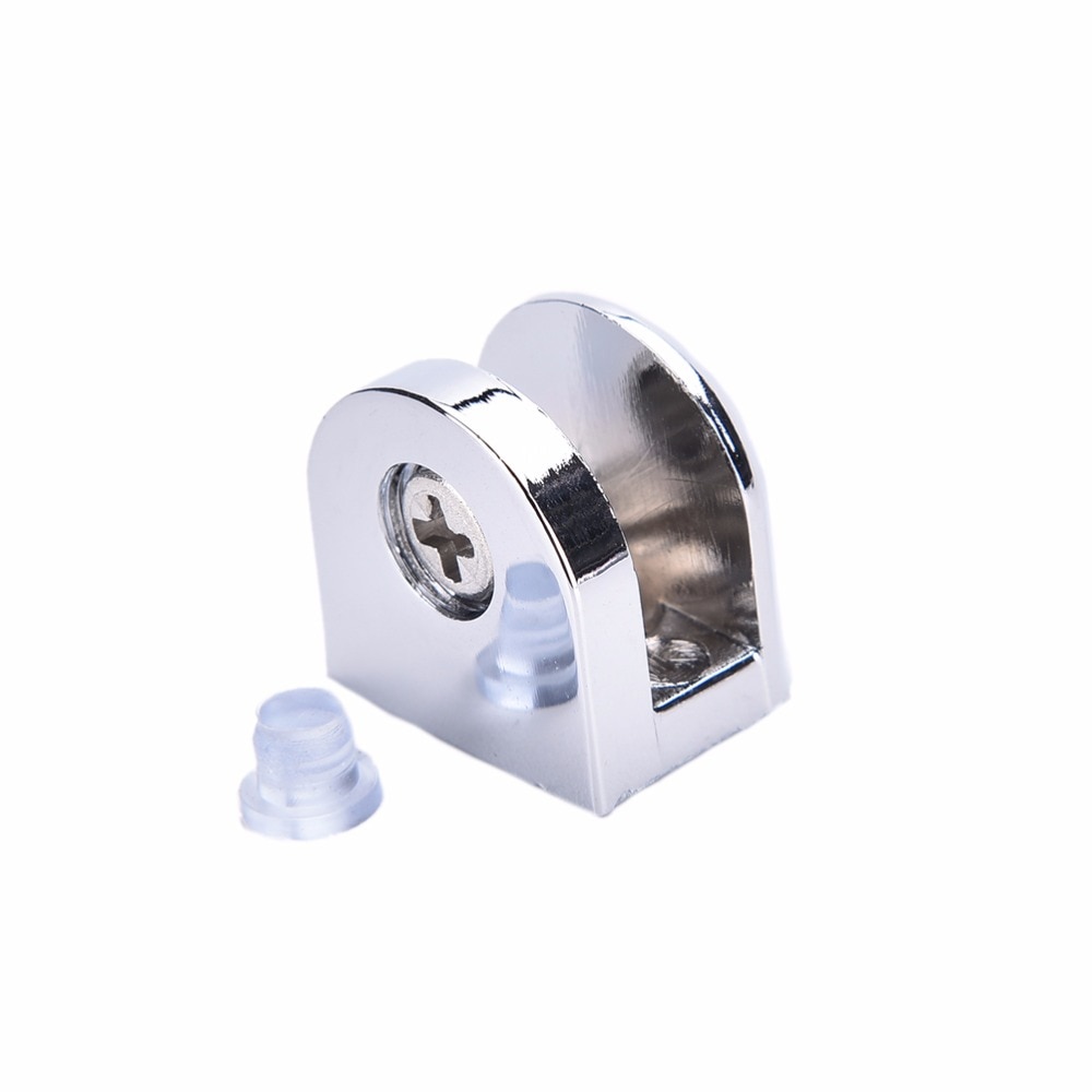 1Pcs 6-8Mm Zilver Rvs Halve Cirkel Klem Houder Clip Voor Glas Plank Leuning Glasklemmen