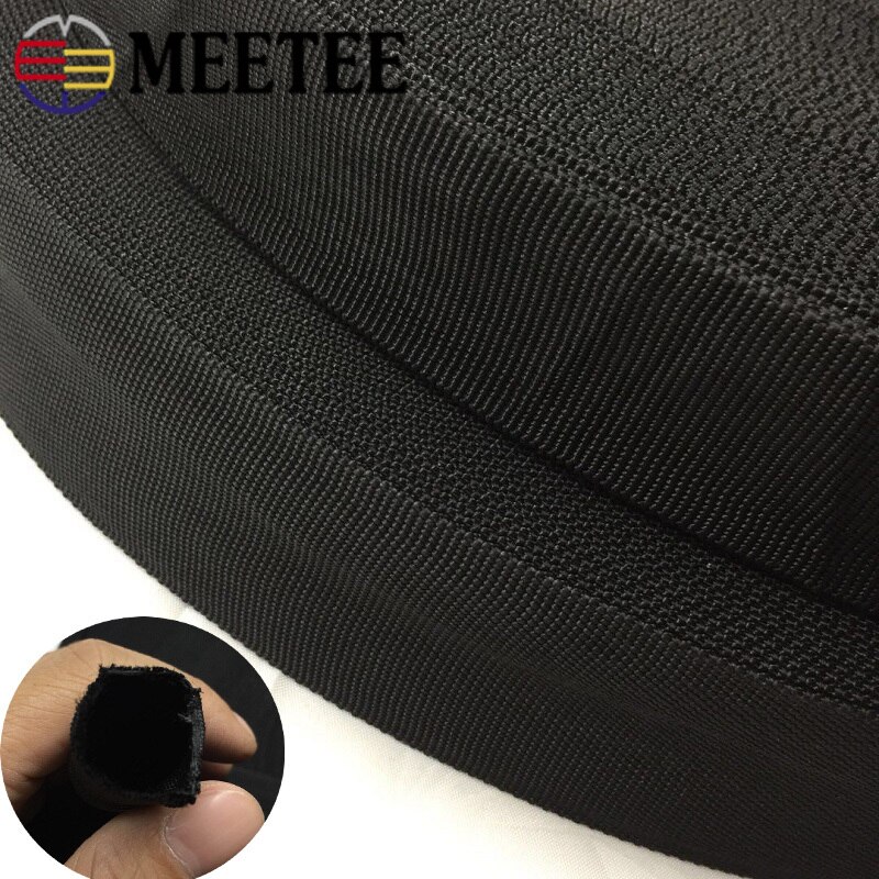 5Meter Meetee 20-50Mm Polypropyleen Double-Layer Spanband Diy Zakken Handvat Lint Kledingstuk Buisvormige Tape naaien Accessoires