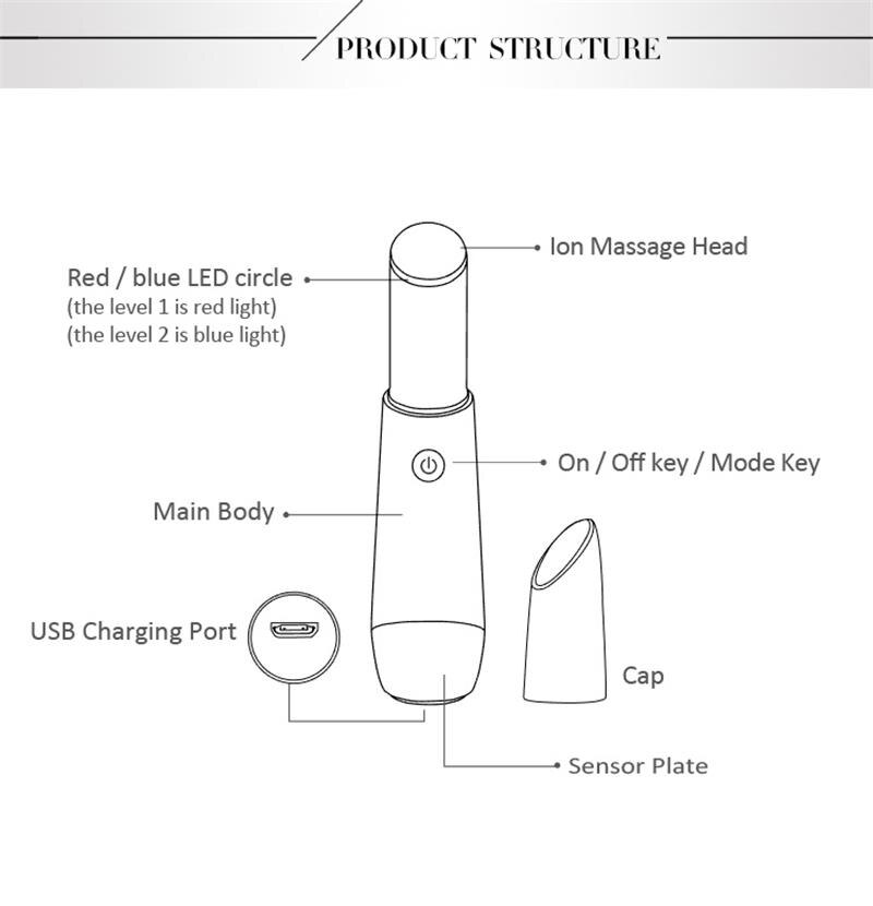 Elektrische Oog En Gezicht Massage Pen Verwarming Beauty Anti-Aging Rimpel En Donkere Kringen Draagbare Schoonheid Apparatuur