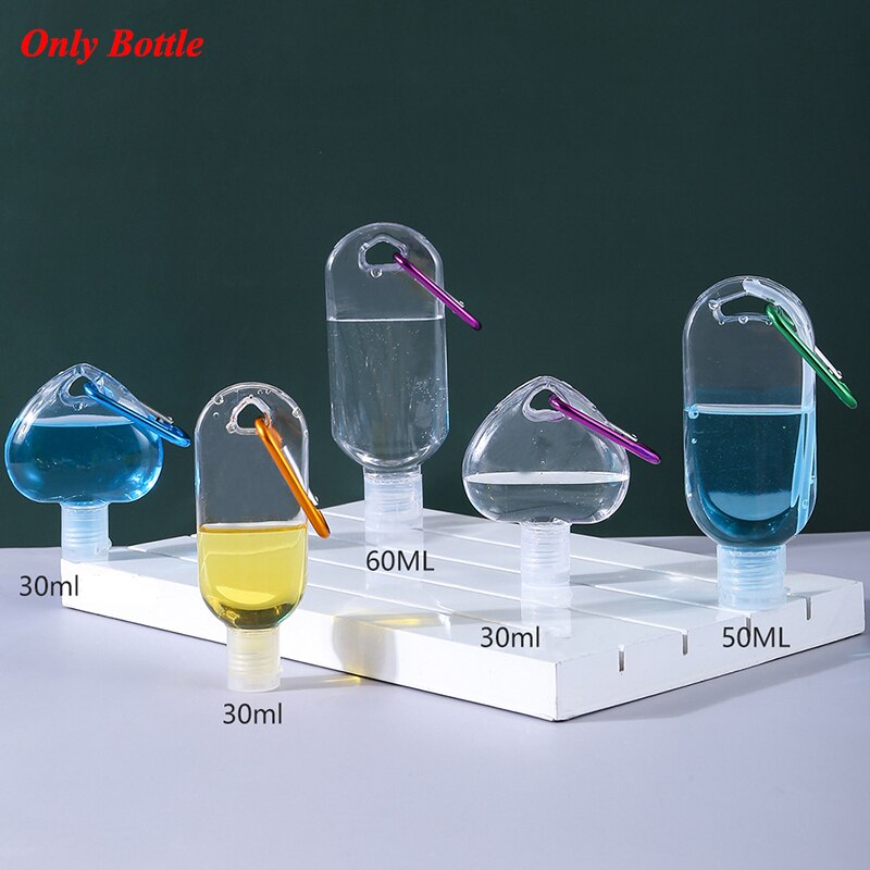 50ml handdesinfectiemiddel fles hangend omgekeerde fles koffer neusspray fles vloeibare zeep 30ml dispenser haak draagbaar