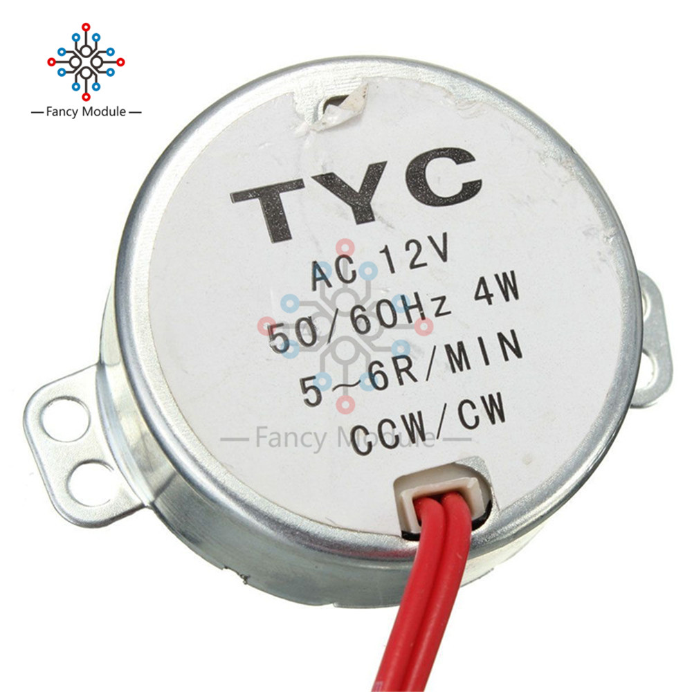 Profi TYC 50 12V 4W 50 / 60Hz Synchron Motor- 5 / 6RPM CW CCW Mikrowelle ofen Tablett Motor- Geräuscharm AC Motor- 12V