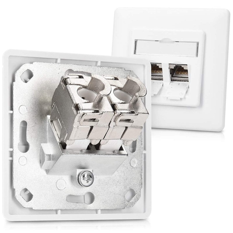 Keystone-modulbuchsen,  - 12 -teilig, cat -6a -geschirmte keystone-buchse ,  rj45 cat- 6a -ethernet-module, 10 gigabit mit metallgehäuse