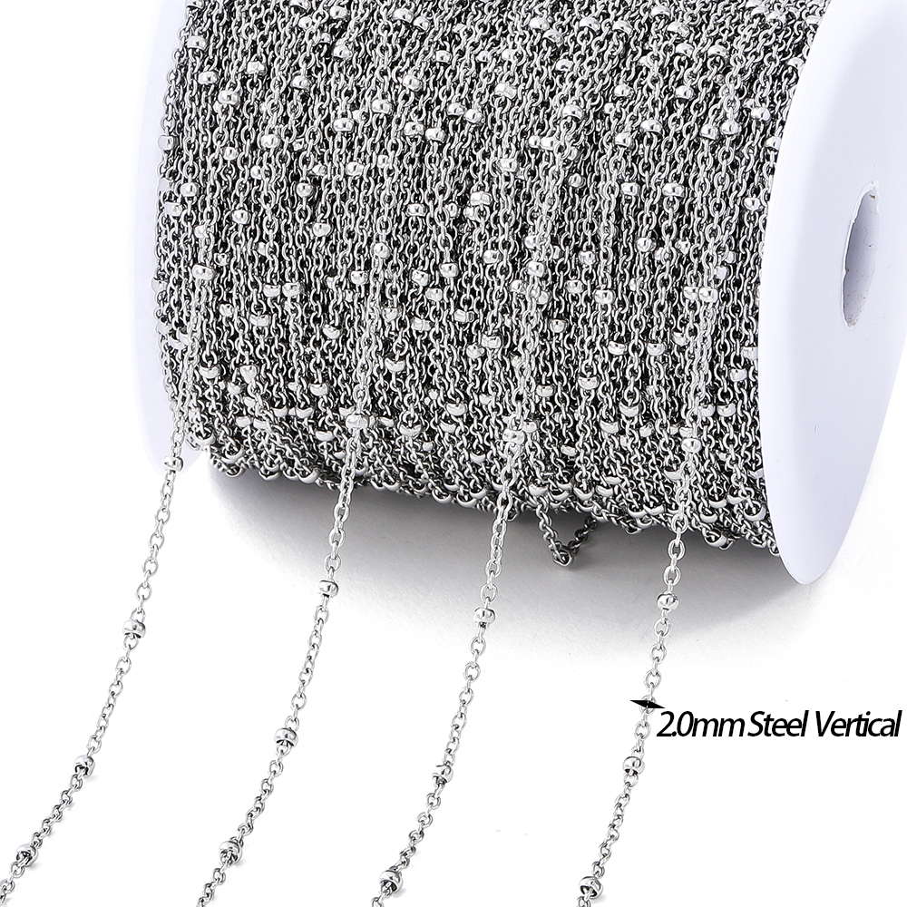 Sieraden Maakketting - 2 Meter - 7 Types - 14k Goud Verguld Messing Ronde Schakelketting