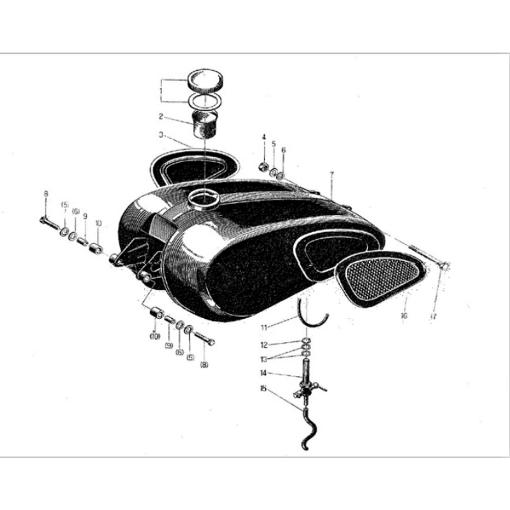 ZSDTRP CJ-K750 zbiornik paliwa podkładki gumowe dla M72 R71 R75 K750 bawarskiej silnika