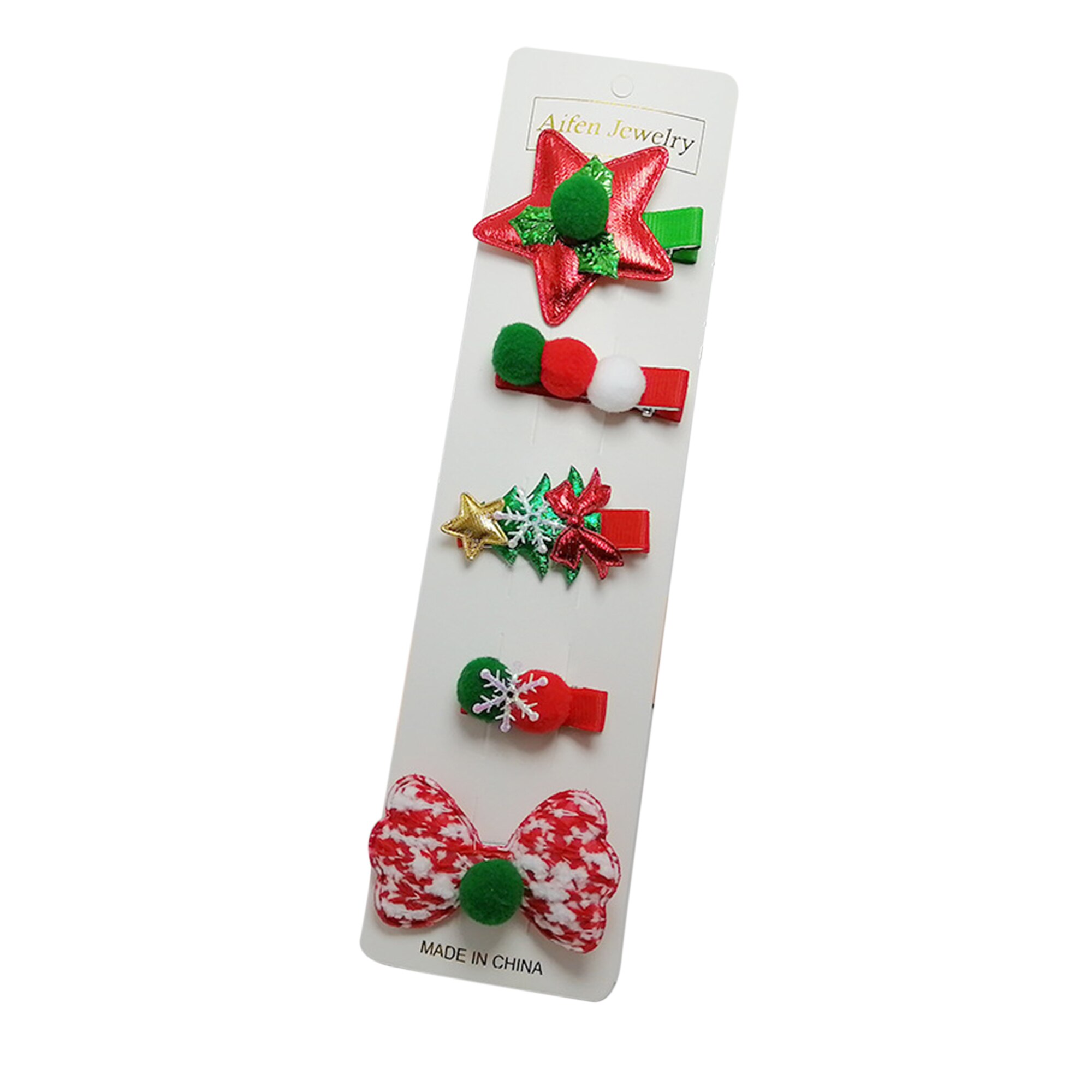 Citgeett Christmas Hair Clips Lovely Snowman Xmas Tree Hat Snowflake Hair Barrettes for Women Girls: C