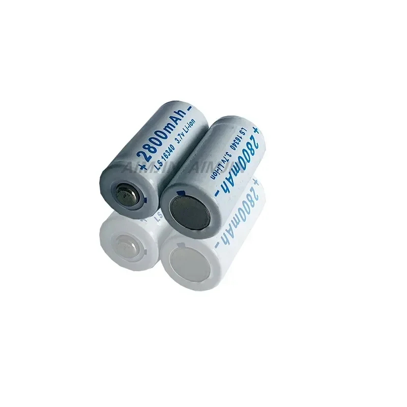 16340 genopladelige batterier,  cr123a batterier, 2800 mah , 3.7v li-ion med lcd dobbeltoplader, batteri, led-lommelygte, rejsevæglampe