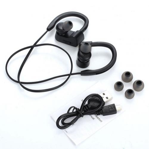 K98 Waterproof Shock Bass Stereo Wireless Bluetooth Sport Headset Headphone: Black Normal Version
