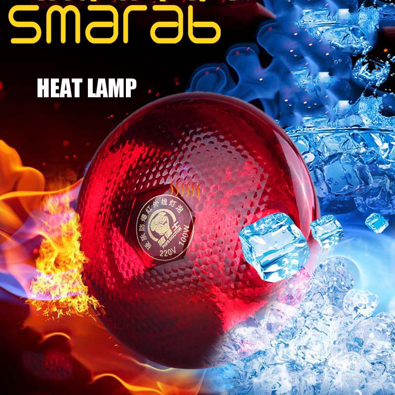 100W/150W/175W/200W/250W/275W Heat Lamp Smart Infrared LED Light Pet Brooder Hatch Chicken Piggy Dog Cat Bulb