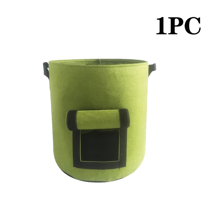 Bolsas de cultivo de plantas de fieltro de 5/10 galones, tela no tejida, maceta para patatas de jardín, bolsas para cultivo de verduras con invernadero, herramientas verticales hidratantes: XS / Gris claro