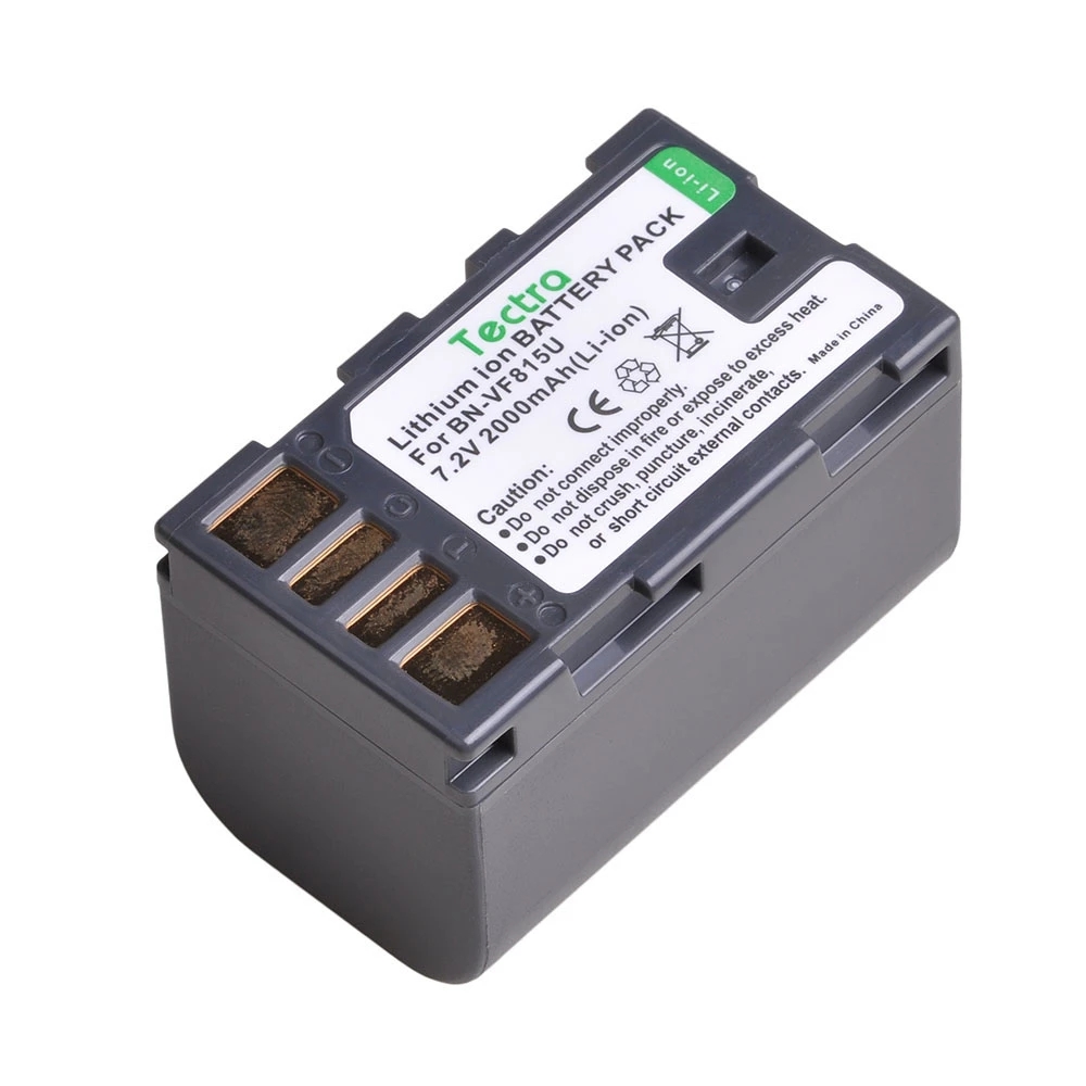 Tecrta 2000mAh BN-VF815U for BN-VF815 BNVF815 Battery for JVC GR-D720US GR-D728 GR-D750US GR-D771 GR-D720+LED USB Charger