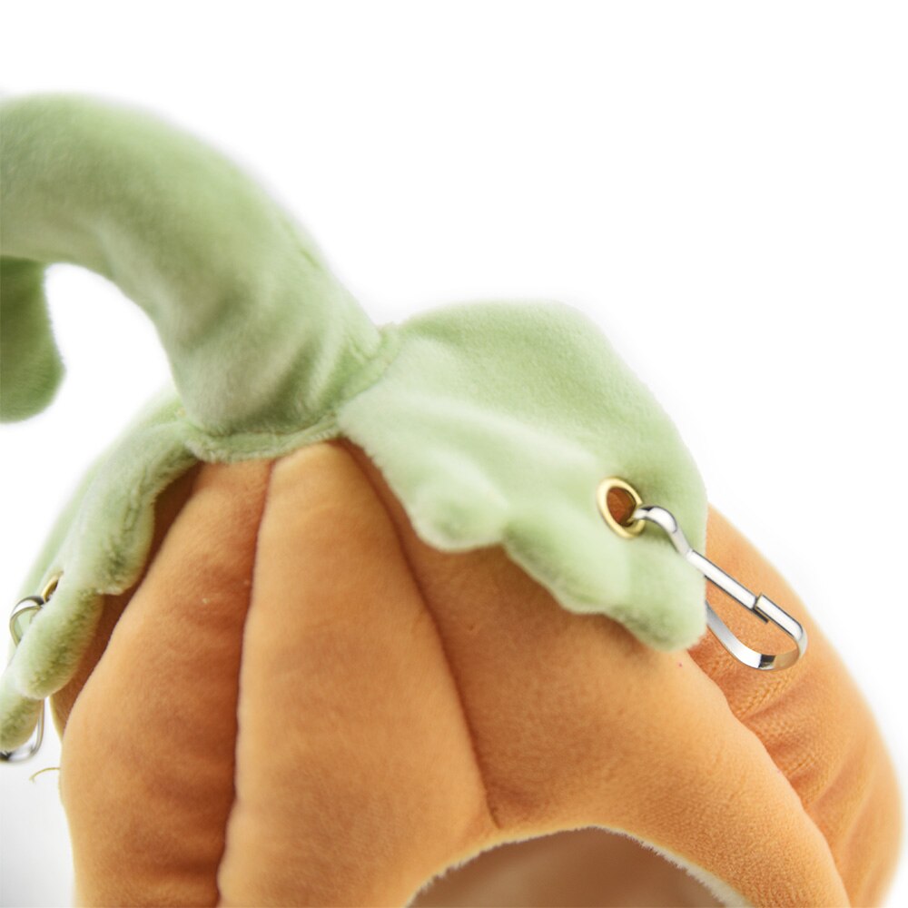 Hamaca colgante de calabaza para cama de hámster, hamaca de invierno cálida de lana para mascota pequeña, ardilla, ratón, jaula y casa con cama, nido, accesorio para hámster