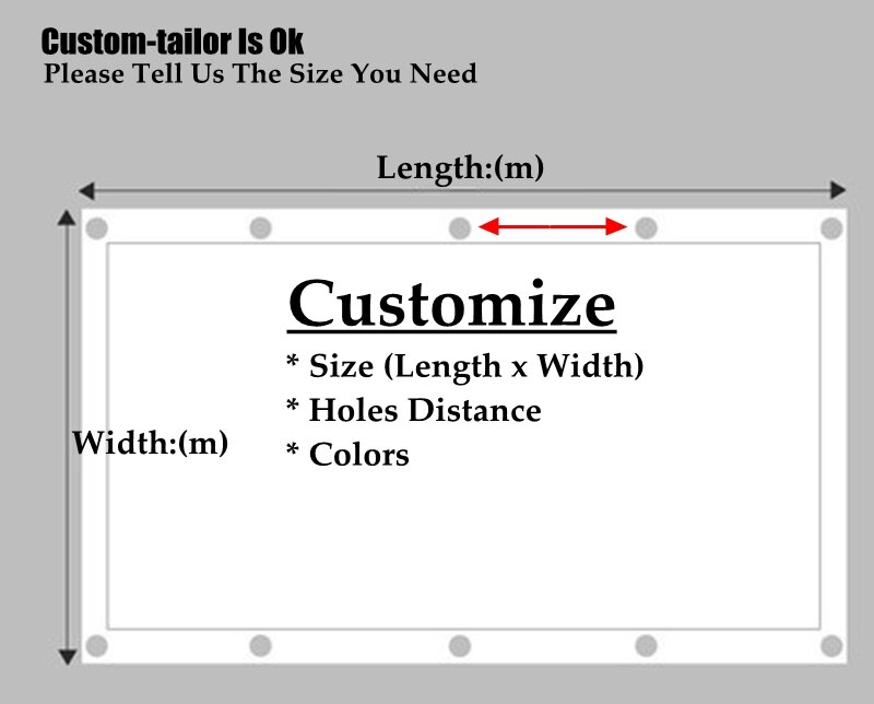 Tela impermeable para camiones, 0,32mm de espesor, lona verde y plateada PE, tela impermeable para jardín: Customized Size