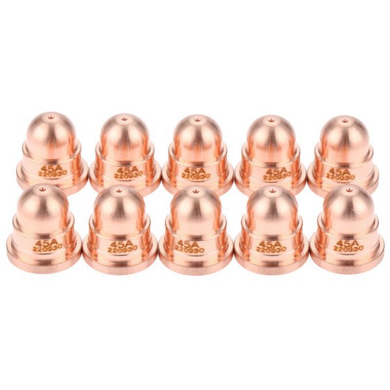 50 Pcs 45A Nozzle 220930 Nozzle for Plasma Cutting Torch Consumables Fine Cut Processes Welding & Soldering Supplies