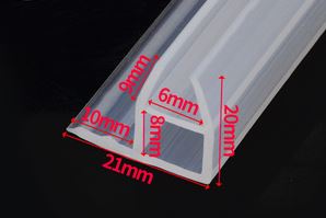 5 M F U H Vorm Glazen Deur Afdichtingen Silicone Rubber Douche Deur Vensterglas Seal Strip afdichting Raam Deur: corner 6MM