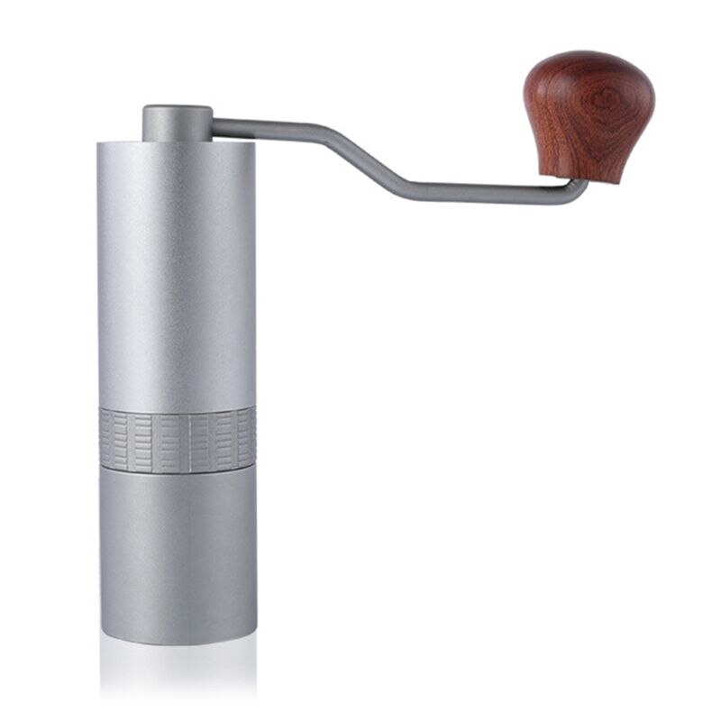Manuell kaffekvarn burr kvarn för kaffebönor bärbar manuell bean burr gri: Ljusgrått