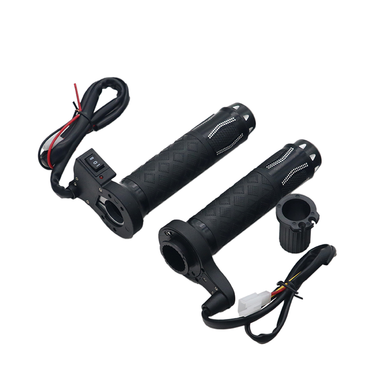 LMODRI Motorcycle Electric Heated Grips Motorbike Grip ATV Scooter 22mm 7/8" Handlebar Hand Warmer Aluminum 12V: Black