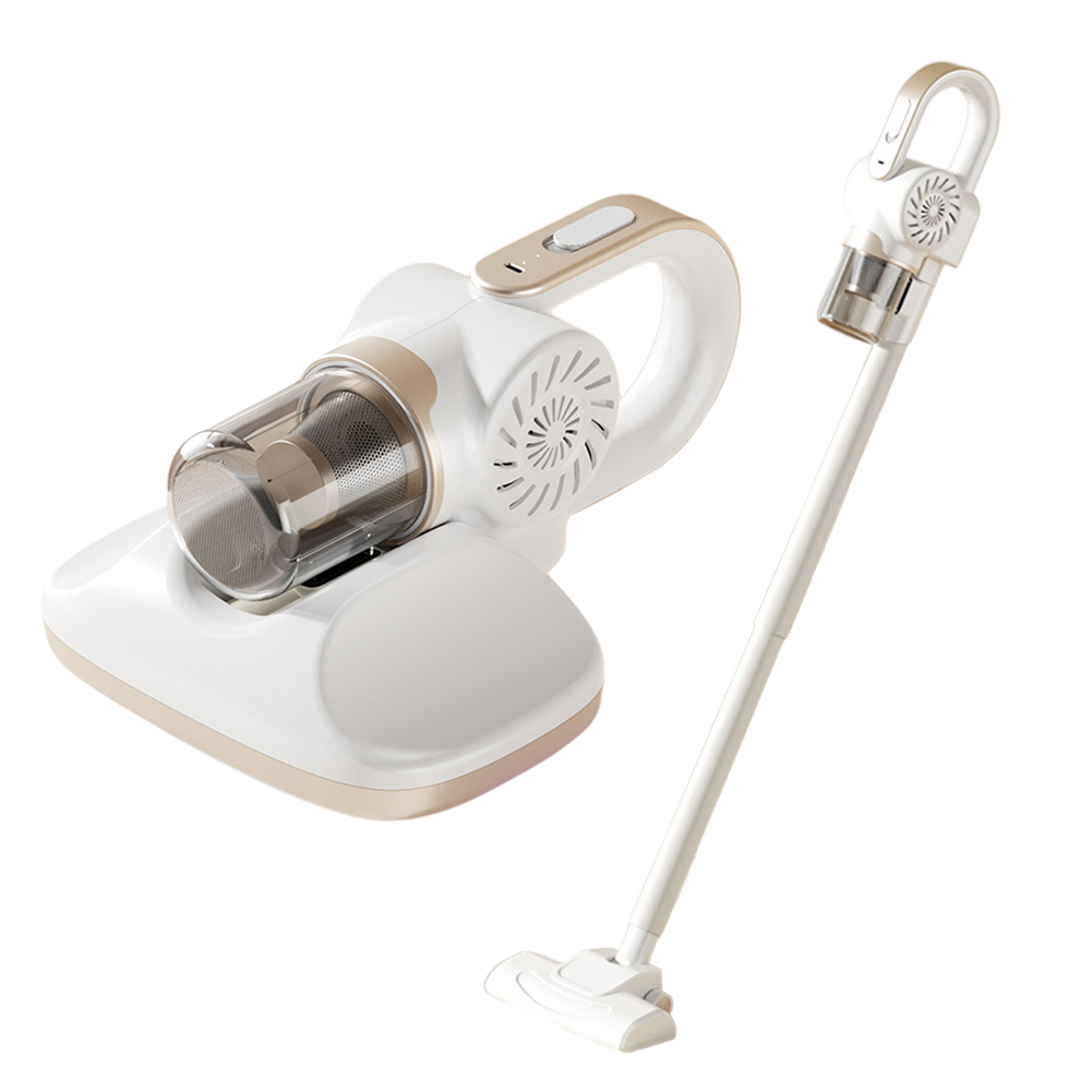 85000Pa Handstofzuiger met UVC-licht Draadloze stofmijtverwijdering USB Oplaadbare draagbare dweilmachine voor thuis: WHITE