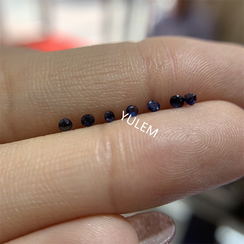 YULEM 5Stck Natürlichen Saphir verlieren Steine, Runde Edelstein bilden, edelstein Größe 2mm * 2MM für schmuck DIY