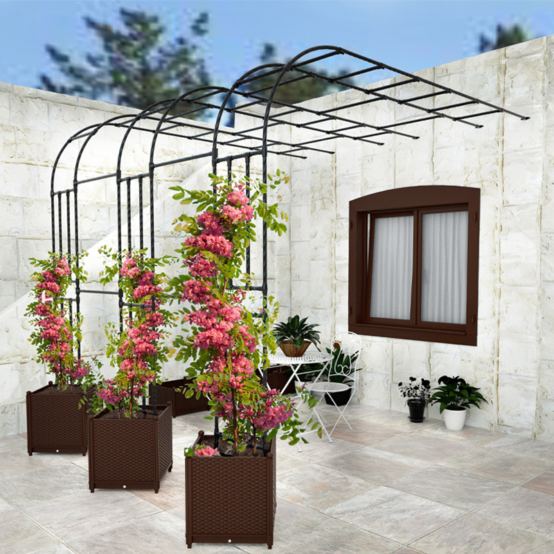 Support demi-arc pour plantes grimpantes, Support de jardin extérieur pour clématis ou Roses, Support de vigne de raisin Durable, système de culture de légumes