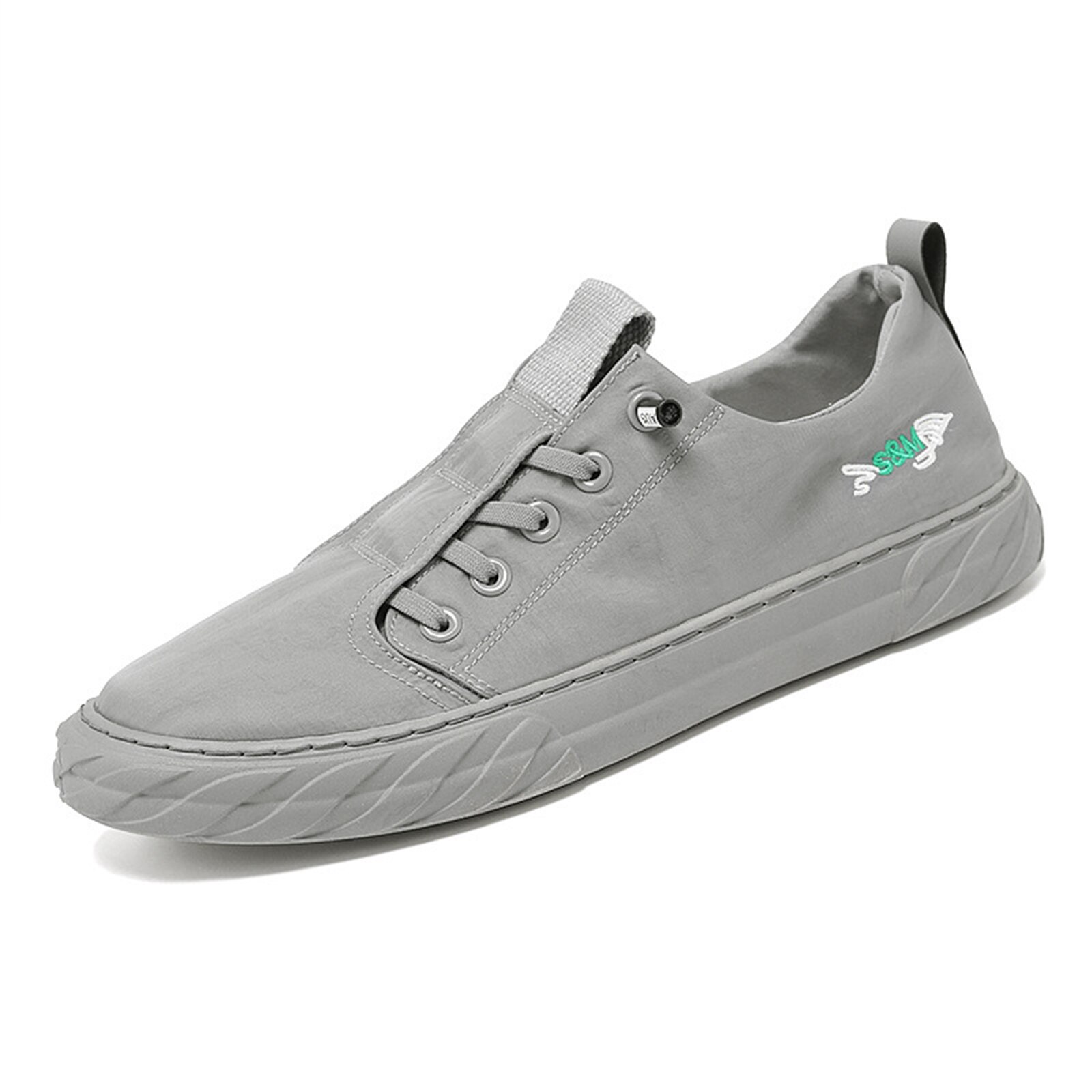 Ijs Zijde Sportschoenen Canvas Schoenen Sneldrogende Ademende Casual Schoenen Voor Mannen N66: gray / 43