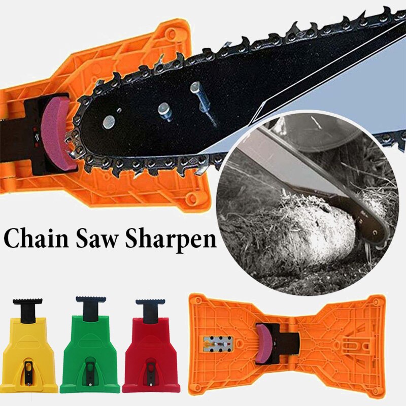 Afilador de dientes de motosierra portátil, afilador de cadena, sierra de plástico, montaje de barra, molienda rápida para afilar motosierra, herramientas de carpintería