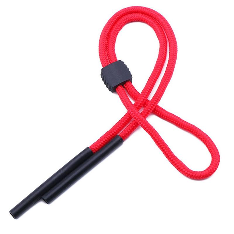 Justerbar solbrille halssnor strop briller briller snor lanyard holder briller tilbehør solid nylon: Rød