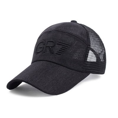 Stijl lente mesh snapback brief baseball pet snel drogende zomer zonnehoed ademende chapeu casual mesh: Zwart  gr7