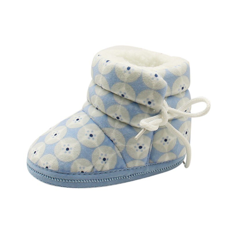 Winter Kawaii 3 Colors Newborn Baby Girls Lovely Boots Coin Circle Baby Cute Plus Cashmere Warm Baby Boots
