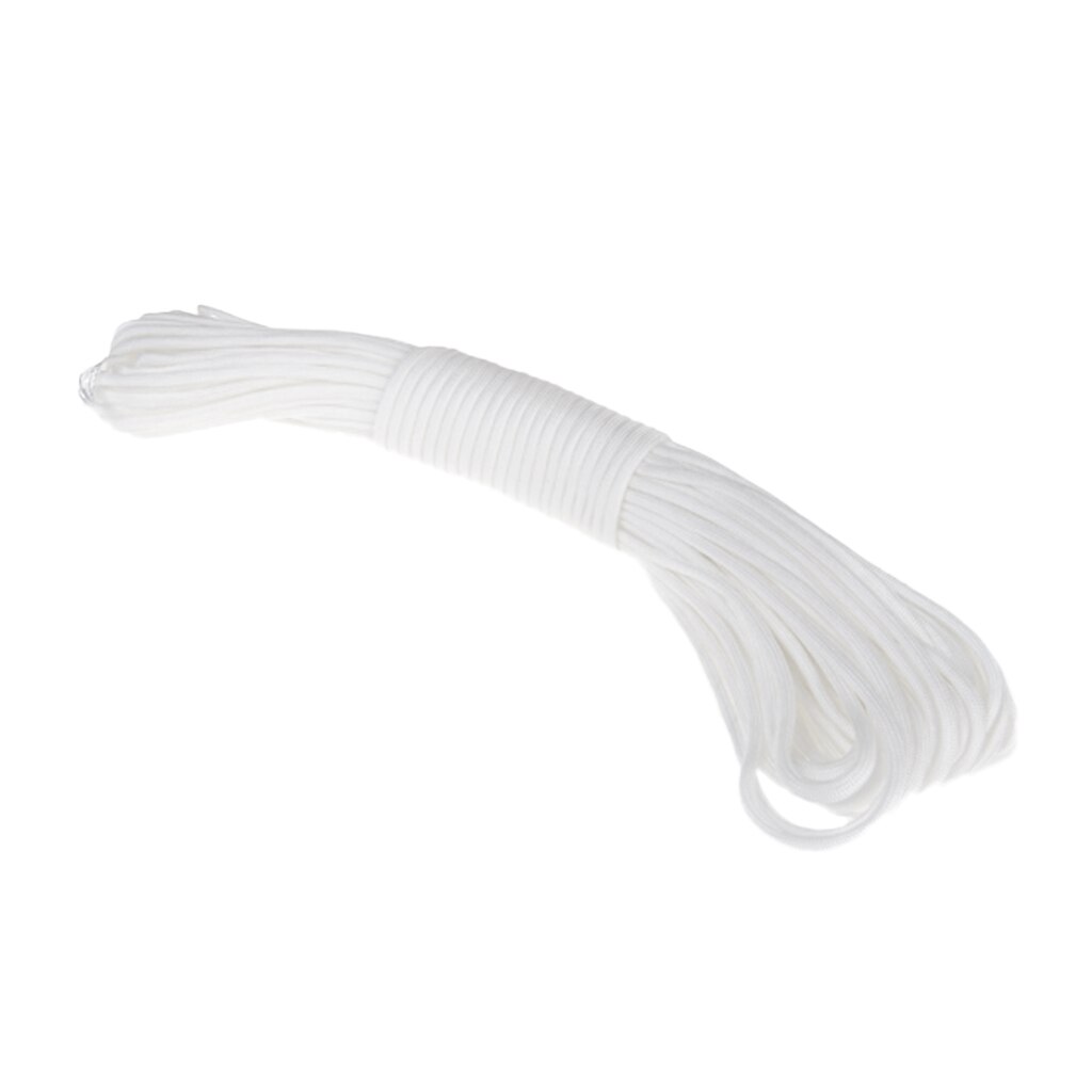 100ft 550lbs 7 Stand Survival Cord Paracord Parachute Lanyard Camping Hiking: White